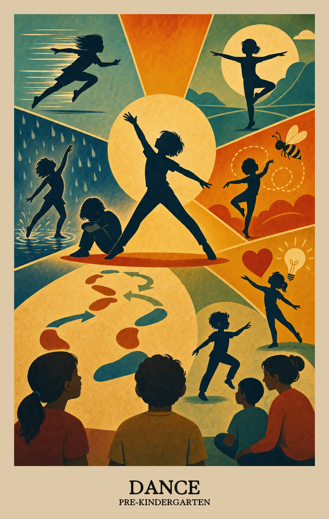 Illustration of what students learn in Pre-Kindergarten Arts: Dance